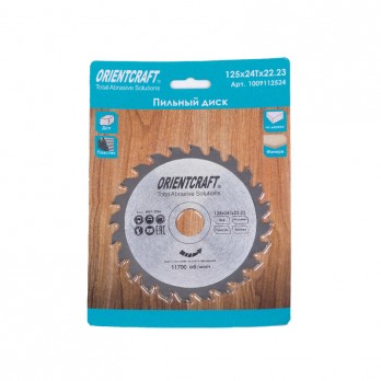 Medžio pjovimo diskas ORIENTCRAFT 125x24Tx22,23 mm