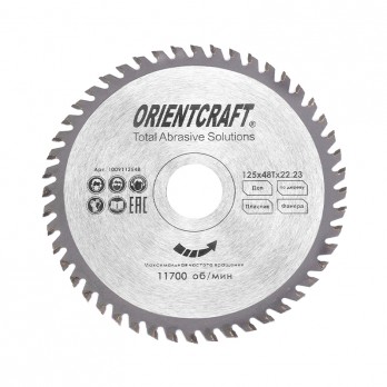 Medienos pjovimo diskas ORIENTCRAFT 125x48Tx22,23 mm