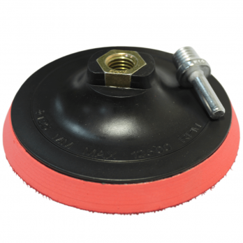 Atraminis padas kampiniam šlifuokliui ORIENTCRAFT + adapteris, 150 mm, M14,minkštas, kibus, 501.01B+