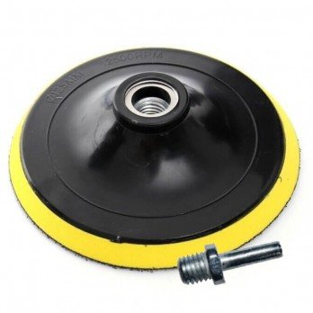 Atraminis padas kampiniam šlifuokliui ORIENTCRAFT + adapteris, 125 mm, M14, minkštas, kibus, B-501.01+