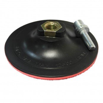 Atraminis padas kampiniam šlifuokliui ORIENTCRAFT + adapteris, 125 mm, M14, kietas, kibus, 501.02+