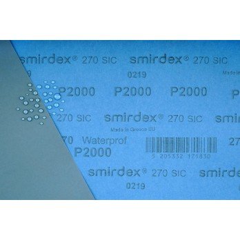 Šlifavimo popieriaus lapas SMIRDEX 270 Waterproof, 230x280 mm, atsparus vandeniui