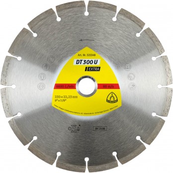 Universalus deimantinis pjovimo diskas KLINGSPOR DT 300 U Extra, 125x1,6x22,23 mm