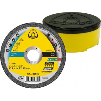 Abrazyvinis metalo pjovimo diskas KLINGSPOR K 960 TX Special, 125x1,0x22,23 mm