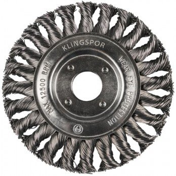 Vielinis šepetys KLINGSPOR, BR 600 Z, 125x14x22,23 mm, disko tipo