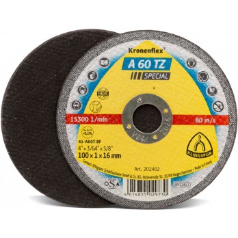 Abrazyvinis metalo pjovimo diskas KLINGSPOR A 60 TZ Special, 100x1,0x16 mm