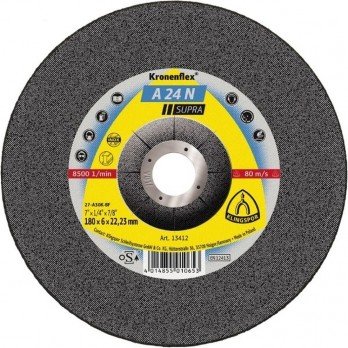 Abrazyvinis šlifavimo diskas KLINGSPOR A 24 N Supra, 125x6x22,23 mm