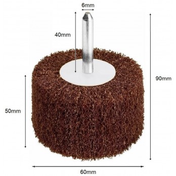 Neaustinės medžiagos poliravimo ritinėlis ORIENTCRAFT Non-wowen, 60x50x6 mm, grubus, 121.02CO