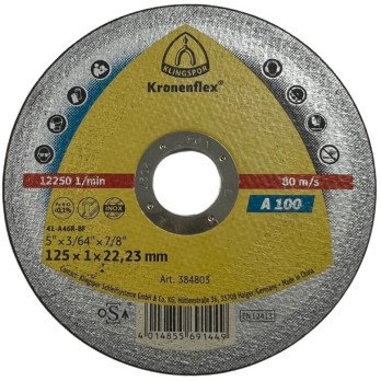 Abrazyvinis metalo pjovimo diskas KLINGSPOR A 100, 125x1,0x22,23 mm