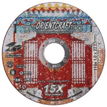 Nerūdijančio plieno pjovimo diskas ORIENTCRAFT, Performance 15X, 125x1,0x22,23 mm, 200.015